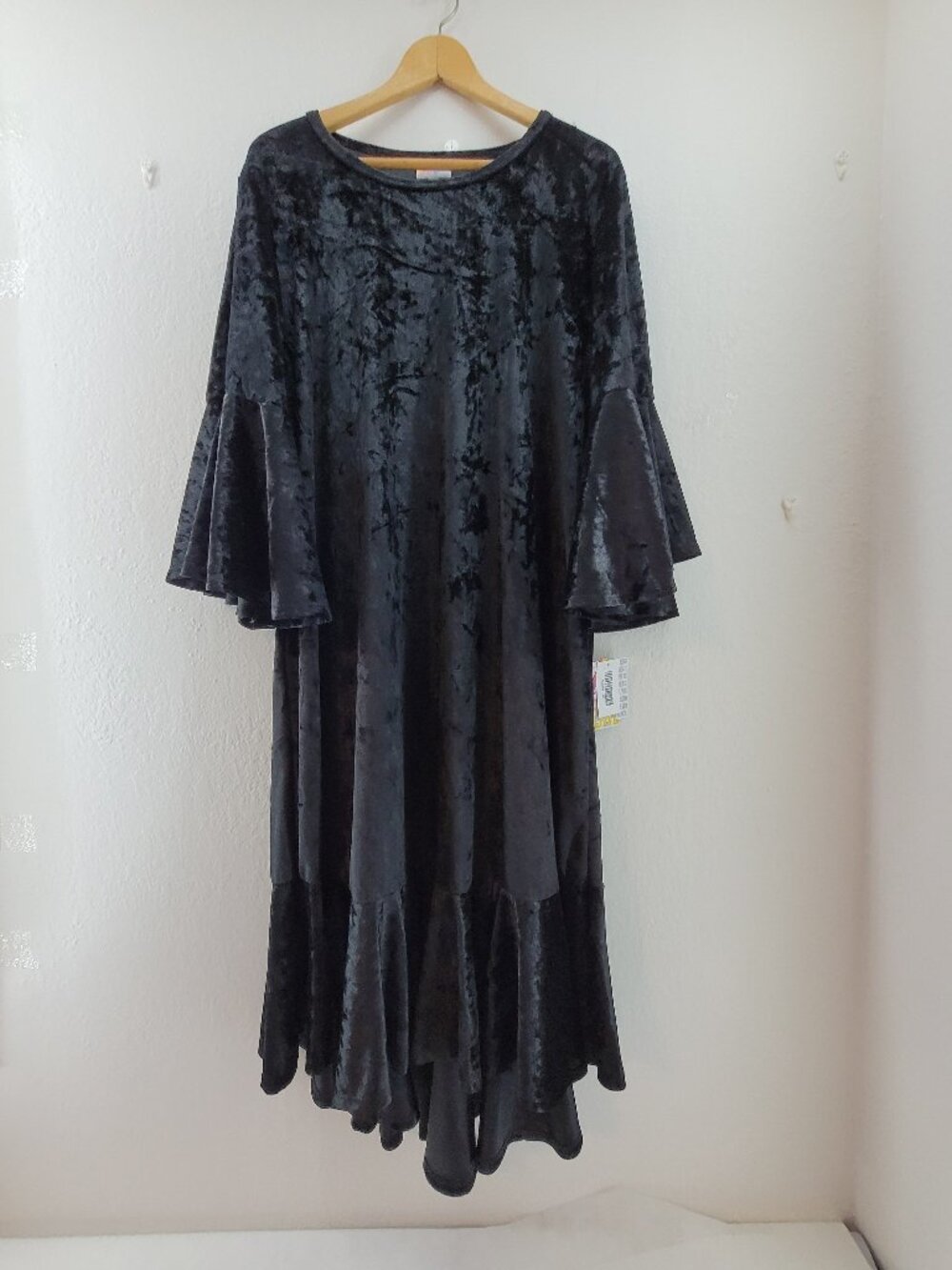 Lularoe Maurine Swing Prairie Dress Plus 3XL Black Elegant Simply Comfortable